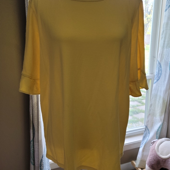 Ann Taylor Factory Sz Xl yellow Top - Picture 1 of 8